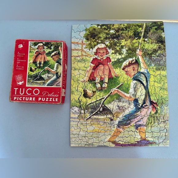 Vintage TUCO Deluxe Puzzle Whale of A Catch Complete - Picture 1 of 11